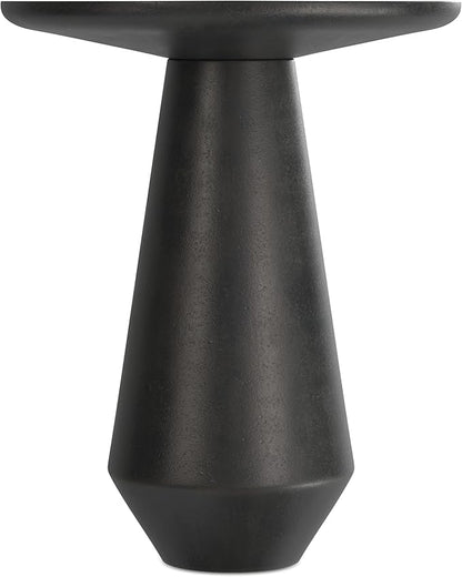 SIMPLIHOME Gloria Metal Side Table - 16 inch Wide Solid Metal Round Cast Aluminum Accent Table in Graphite, Contemporary End Table for Living Room with Powder-Coated Finish, Assembled