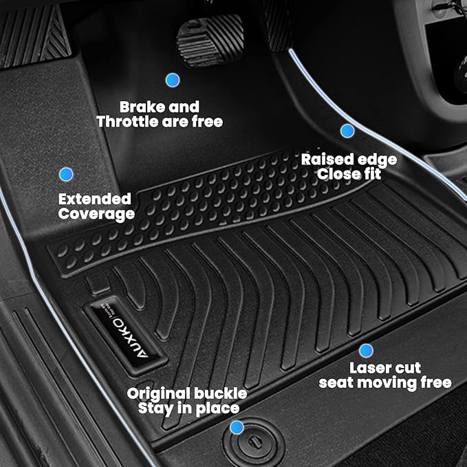 Auxko All Weather Floor Mats Fit for Kia Sorento Gasoline(6/7 Seat) 2021-2025 2026 TPE Liner Sorento 2021-2025 2026 Accessories Set All Season Odorless Anti-Slip Floor Mats