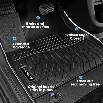 Auxko All Weather Floor Mats Fit for Kia Sorento Gasoline(6/7 Seat) 2021-2025 2026 TPE Liner Sorento 2021-2025 2026 Accessories Set All Season Odorless Anti-Slip Floor Mats