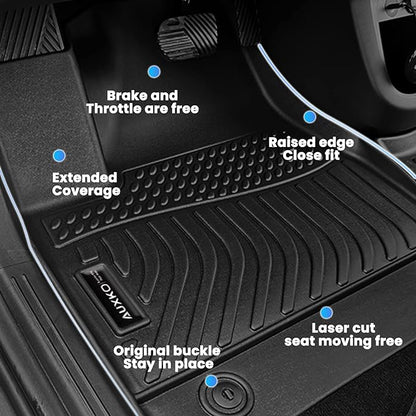 Auxko All Weather Floor Mats Cargo Mat Fit for Toyota Corolla Cross FWD Gas & AWD Hybrid 2026 2025-2022 TPE Liners Accessories Guard Odorless Anti-Slip Floor & Cargo Liners
