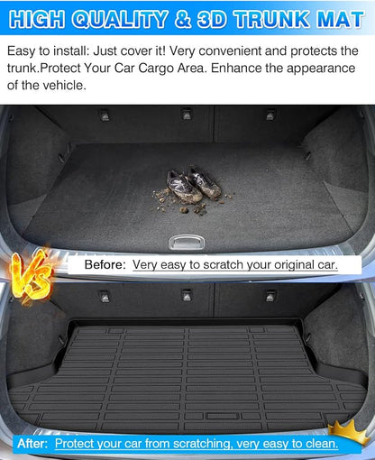Cartist Cargo Liner Compatible with Genesis GV70 2022 2023 2024 2025 2026 Accessories All Weather Trunk Mat Cargo Mat Waterproof Heavy Duty