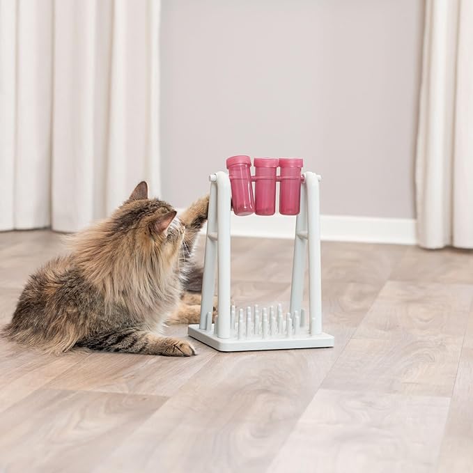 TRIXIE Cat Activity Turn Around Strategy Game, Slow Feeder, Interactive, Treat Toy, All Breed Sizes 9 x 7 x 13 in.