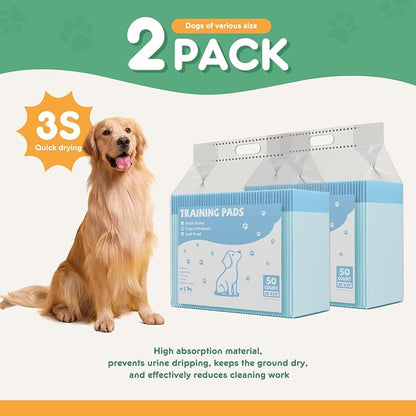 DUMOS 300 Count Puppy Dog Pads, Disposable Dogs Potty Pee Training Pads | 6-Layer Super Absorbency, Disposable Pet Leakproof Quick Drying, 22"×22"× Regular Size