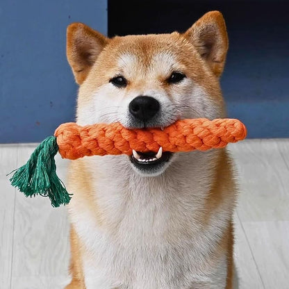 2ME 3 PCS Carrot Dog Rope Toys for Dogs, Durable Chew Toys for Aggressive Chewers, Entertainment and Interaction, Teeth Cleaning and Chewing, All-Cotton