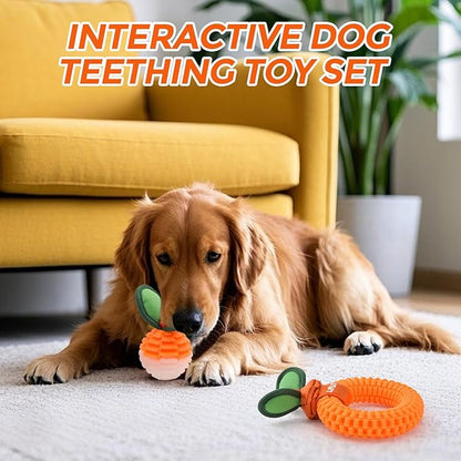 2-Pack Dog Teeth Cleaning Toys, Durable TPU Bite and Brush Dog Toys for Small and Medium Dogs, Dental Chew Toys for Puppy Teething