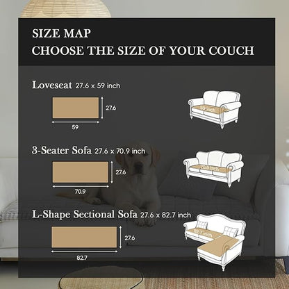 Couch Covers for 3 Cushion Couch Sofa Pet Friendly,Non-Slip Sofa Cover Washable