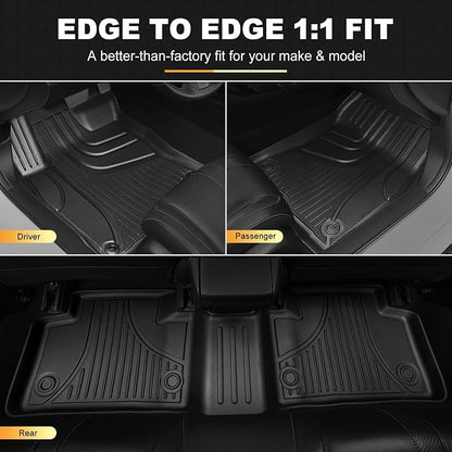 Floor Mats & Cargo Liner Fit for 2022-2026 Honda Civic Hatchback Sport/EX-L/LX - Original All Weather TPE Floor Liners Trunk Mat Civic Hatchback Accessories Cargo Tray (Not for Hybrid/Sport Touring)