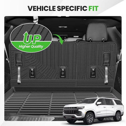 Cargo Liner for Chevy/Chevrolet Suburban & GMC Yukon XL 2021-2025 2026, All Weather Cargo Mats for Suburban Accessories, Heavy Duty TPE Trunk Mat, Car Accessories