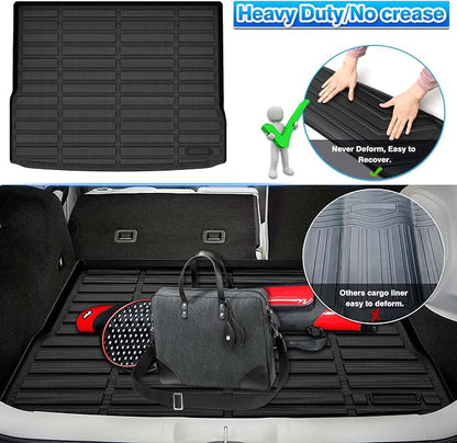 Cartist Custom Fit for Cargo Liner Jeep Cherokee 2014-2022 2023 All Weather Anti-Slip Rear Trunk Mat Waterproof TPE (NOT for Jeep Grand Cherokee)