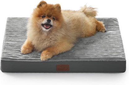 Bedsure Dog Bed for Small Dogs - Orthopedic Pet Beds with Removable Machine Washable Cover, Egg Crate Foam Puppy Pad, Suitable for Pet Up to 20 lbs, 23"x17"