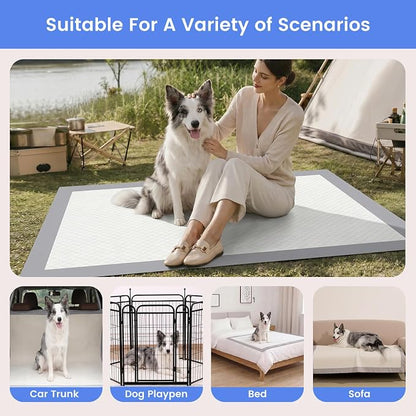 Gardner Pet 44" x 63" Extra Large Pee Pads for Dogs, ‌Enormous Puppy Pads, Dog Pads with Anti-Slip Particle, Puppy Training Pads, Grey 10 Count