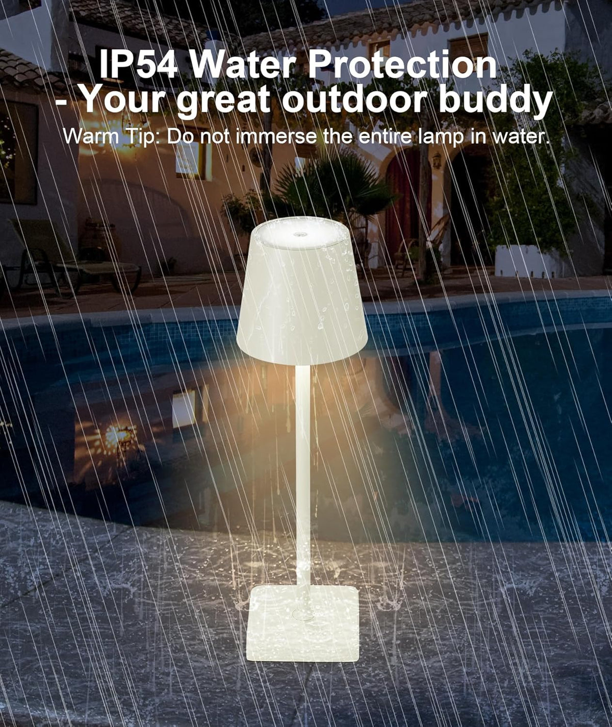 HASUN 2 Pack Cordless Table Lamp, Portable LED Desk Lamp, 5200mAh Battery Operated Lights, 3 Color Stepless Dimming Up, Night Light for Bedroom/Date/Bars/Cafe/Camping (Cream 2Pack)