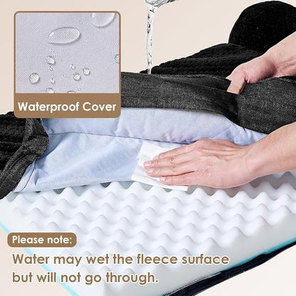 EHEYCIGA XL Dog Bed Memory Foam for Crate, Extra Large Dog Bed Orthopedic with Washable Removable Cover, Waterproof Pet Sofa Couch XLarge Size Dogs, 41x27x6.5, Black | Washable Removable Cover, Waterproof Flat Pet Sofa Couch with Nonskid Bottom, 41x27x6.5