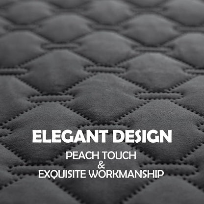 gogobunny 3X Stronger Waterproof Pet Blanket, Scratch Proof Furniture Protector for Dogs Cats, Reversible Cover 82x120 Inch, Dark Grey