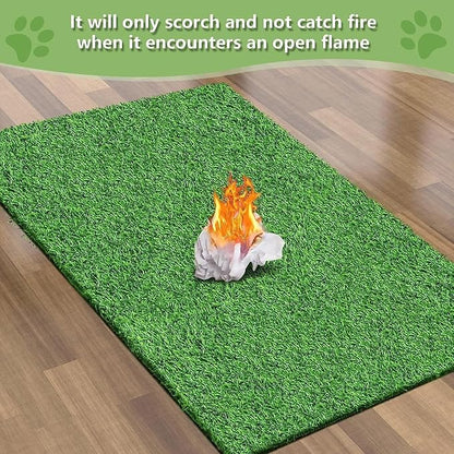 Artificial Grass for Dogs Pee Tray Fake Grass Mat for Professional Puppy Potty Trainer Replacement Dog Grass Pad for Indoor and Outdoor 39.3 x 31.4 Inch (Pack of 1)