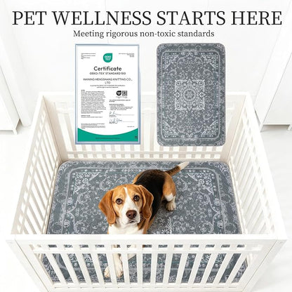 Homimp Washable Pee Pads for Dogs, 2 Pack Reusable Puppy Pads Waterproof, Absorbent and Leakproof Dog Pee Pads, Non Slip Puppy Training Pads, Pet Mat for Floor, Crate, Couch, Whelping,Grey, 36"x41"
