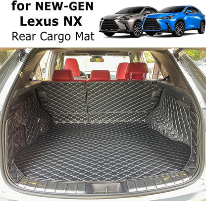 Cargo Mat for 2022-2026 New Lexus NX250 NX350 NX350H Trunk Mat ＆ Rear Backrest Mat Cargo Liners Lexus NX All Weather Waterproof Accessories