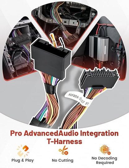RED WOLF Advanced Audio Integration T-Harness for 2013-2019 Ford F150, 2011-2019 Explorer Non-Amplified Radio Harness High-Level Input & Speaker Output Adapter for Aftermarket Amplifier Subwoofer