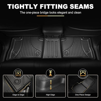 Floor Mats for Toyota Rav4 2019-2025 Hybrid & for Toyota Venza 2021-2025, All Weather TPE Floor Liners and Cargo Liner with Seat Back Mats Rav4 Accessories Cargo Mat