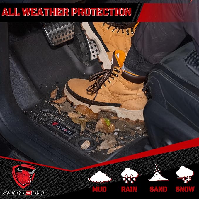 Floor Mats & Cargo Liner for 2022-2025 2026 Nissan Pathfinder 7&8 Seats (Fit Gas), Full Set All Weather Protection 1st,2nd,3rd Row Car Liners,Backrest Mat & Trunk Mat,Black
