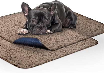 Paw Inspired Washable Pee Pads for Dogs | Reusable Puppy Pads | Waterproof Whelping Pads | Washable Training Pet Pads, Washable Potty Pads Extra Large Sizes (Classic, 32x30" - pattern (2 pack))