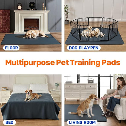 Sunsleek Washable Pee Pads for Dogs 36"x48", 2 Pack Non-Slip Puppy Pads | Non-Slip, Super Absorbent, Reusable Waterproof Pet Training Mats for Playpen, Crate, Floor, for Whelping Pads & Incontinence