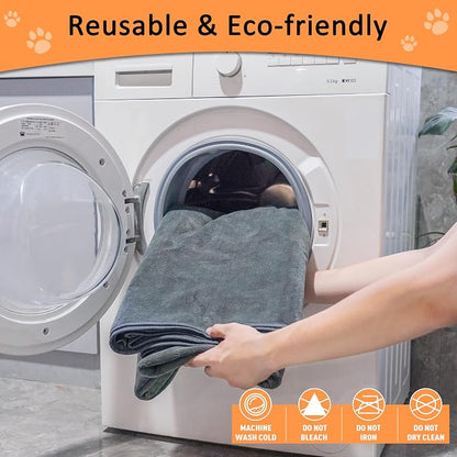 Bunlitent Washable Pee Pads for Dogs, 48'' x 48'', 3 Packs, Grey, Quick-Dry | Non-Slip, Waterproof, Fast Absorbent, For Incontinence, Housebreak, Crate, Whelping Pads, For Puppy, Senior Dog, Incontinence