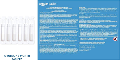 Amazon Basics Flea and Tick Topical Treatment for Medium Dogs (23-44 Pounds), 6 Count (Previously Solimo)