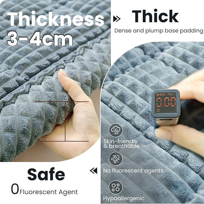 Couch Cover for Dogs Washable, Non-Slip Pet Couch Covers for Sofa, Fuzzy Dog Couch Cover Blanket Thick Soft Plush for Furniture Protector (Blue Gray, 27.6" x 47.2"/70 x 120cm)