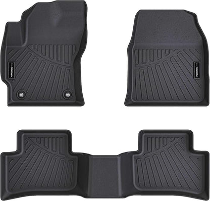 Auxko All Weather Floor Mats Fit for Toyota Corolla Cross AWD Gas 2022 2023 2024 2025 2026 TPE Rubber Liners Set Corolla Cross Accessories All Season Guard Odorless Anti-Slip Floor Mats