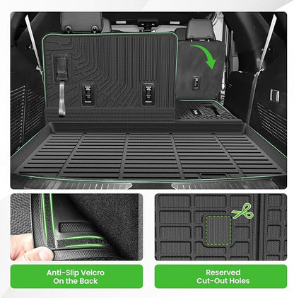 Cargo Liner for Chevy/Chevrolet Suburban & GMC Yukon XL 2021-2025 2026, All Weather Cargo Mats for Suburban Accessories, Heavy Duty TPE Trunk Mat, Car Accessories