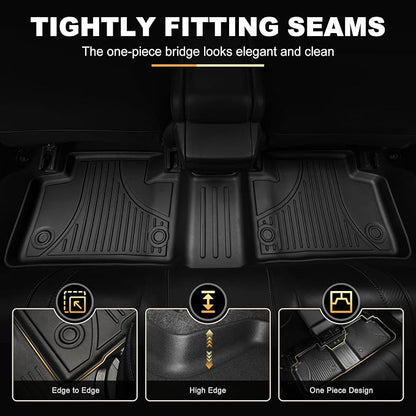 Floor Mats & Cargo Liner Fit for 2022-2026 Honda Civic Hatchback Sport/EX-L/LX - Original All Weather TPE Floor Liners Trunk Mat Civic Hatchback Accessories Cargo Tray (Not for Hybrid/Sport Touring)