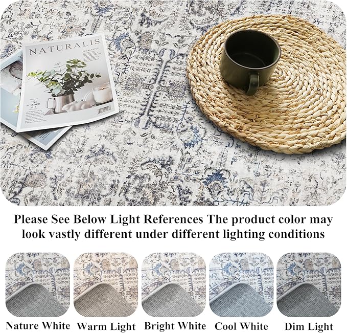 RUUGME Washable Runner Rug 2'6x10 - Vintage Hallway Rug Non Slip Stain Resistant Rugs for Living Room Bedroom Laundry Room Mat Distressed Rug Kitchen Floor Carpet Runner for Bathroom 2.6x10 Brown