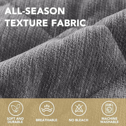 H.VERSAILTEX Chenille Couch Cover for Dogs Washable Soft Fuzzy Extra Large Sofa Slipcovers Sectional Sofa Cover Thick Pet Couch Cover Protector Non-Slip Dog Bed Cover(Light Grey, 28" x 134")
