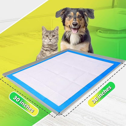 Dog Pee Pad Holder - Fits Up to 30” x 36” Pee Pad - 1 Pack - Light Grey | Stable Grip, Soft Edges, Quick Wipe Silicone Surface, Dog Pad Holder for Indoor Flooring Protection