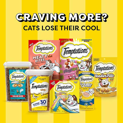 Temptations Cat Treats Classic Crunchy and Soft Cat Treats, Tasty Chicken Flavor, 3 oz. Pouch (Pack of 12)