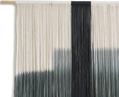 Macrame Wall Hanging Large Dip Dye Tapestry Fiber Wall Art Boho Living Room Bedroom Macrame Wall Decor 59''Wx35''L