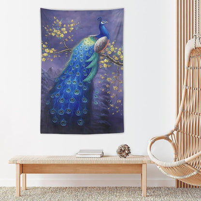 yowecso Peacock Tapestry - Purple Peacock Wall Hanging for Bedroom, Living Room & Dorm - 40"x60"