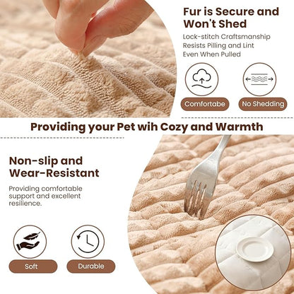 Couch Cover for Dogs Washable, Non Slip Couch Covers for Sofa Pet Friendly, Couch Cushion Covers for Dog, Thick, Soft for Sofa Protector (Camel, 27.6" x 47.2"/70 x 120cm)