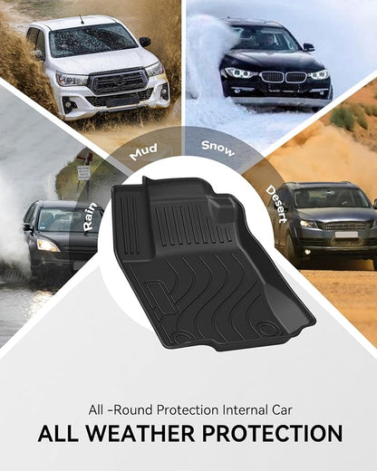 Floor Mats & Cargo Liner Fit for Mercedes Benz GLE 2016-2019 | ML Class 2012-2015 350/400 /63 AMG S, All Weather TPE Floor Liners Custom Fit GLE & ML Car Mats, Black