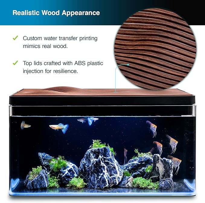 Cherry Wood Grain Top Lid for Clairnara Harmony Aquatic Tank