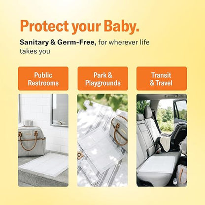 Chuckles® 5-Layer Disposable Changing Pads - 17x24 [50-Pack] Baby Liners | Disposable Diaper Changing Pad, Baby Pee Pads, Hypoallergenic Changing Pads for Travel, Curera Brand Underpads