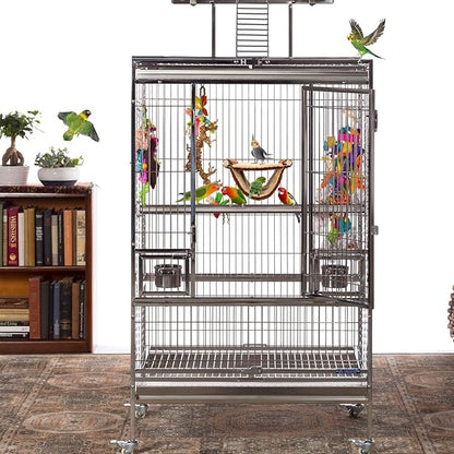 BWOGUE Winter Warm Bird Nest Bed Hanging Hammock Snuggle Hut Parrot House Tent Toy Bird Cage Perch for Parakeet Budgies Cockatiels Lovebird Cockatoo Finch Hamster Chinchilla Guinea Pig