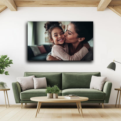 Personalized Wall Art for Wall Custom Photo Print on Canvas Wall Art for Wedding Pet Family Lovers Birthday Keepsakes Unframed Rolled Canvas Printed 12x8in
