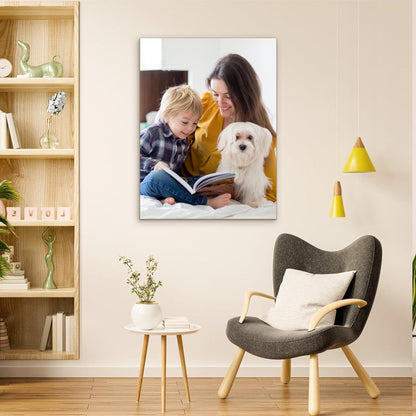 Custom Canvas Prints with Your Photos- Personalized Print Canvas Pictures, Custom Wall Art Gift for Living Room, Bedroom, Wedding Family Baby Pets Framed 16 x 20 inche