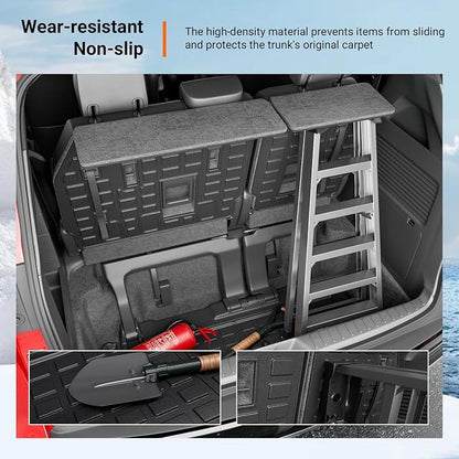 powoq 7&8 Seats Cargo Mat Compatible with 2021-2026 Toyota Sienna Trunk Mat Cargo Liner TPE Backrest Mat Trunk Liner Replacement for 2021-2026 Toyota Sienna Accessories (Trunk Mat+Backrest Mat)