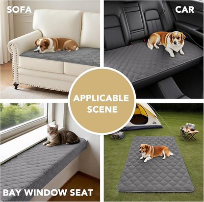 H.VERSAILTEX Chenille Couch Cover for Dogs Washable Soft Fuzzy Extra Large Sofa Slipcovers Sectional Sofa Cover Thick Pet Couch Cover Protector Non-Slip Dog Bed Cover(Light Grey, 28" x 134")