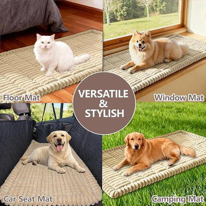 Couch Cover for Dogs Washable,Non Slip Fuzzy Durable Pet Friendly Cozy | Soft Slipcovers for 3 Cushion Sofa Cover,Plush Thick Protector Fits Mat Bed Leather & Fabric Couches (Brown 27.6"x70.9")