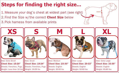 Adjustable Dog Harness– No Pull, No Choke – for English Bulldogs, French Bulldogs, Pugs & Broad-Chested Breeds – Easy, Safe Walks (Black, Small)