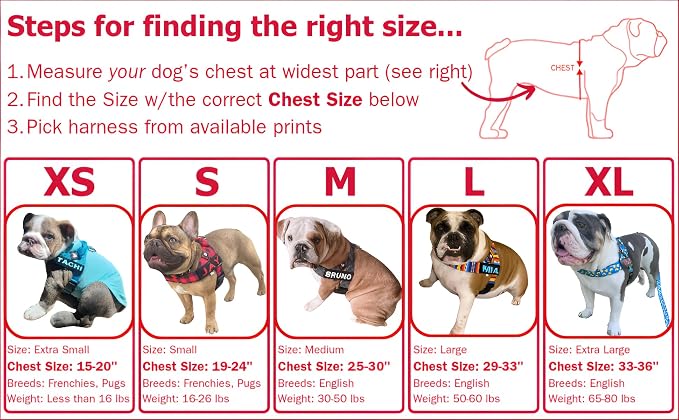Adjustable Dog Harness– No Pull, No Choke – for English Bulldogs, French Bulldogs, Pugs & Broad-Chested Breeds – Easy, Safe Walks (Purple, Large)